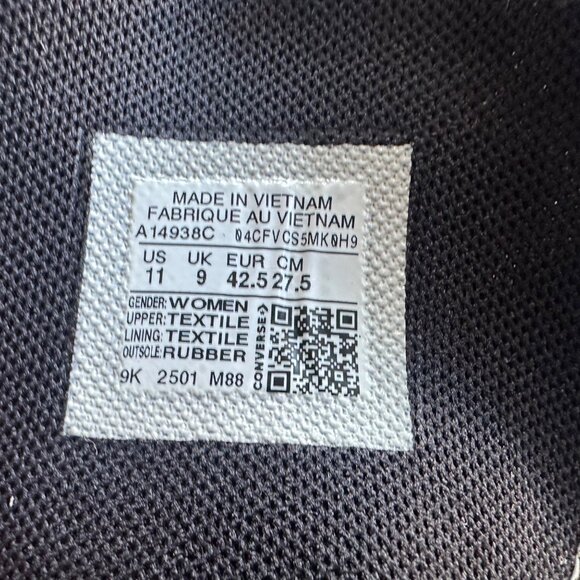 ❤️Converse Chuck Taylor Wedge Platform Leopard Sz 11 Women's Shoes Black A14938C - Picture 10 of 10